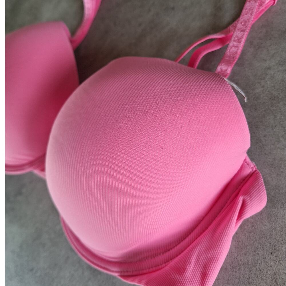 Victoria Secret t-shirt lightly lined full coverage bra 36D bubble gum pink - Picture 5 of 7